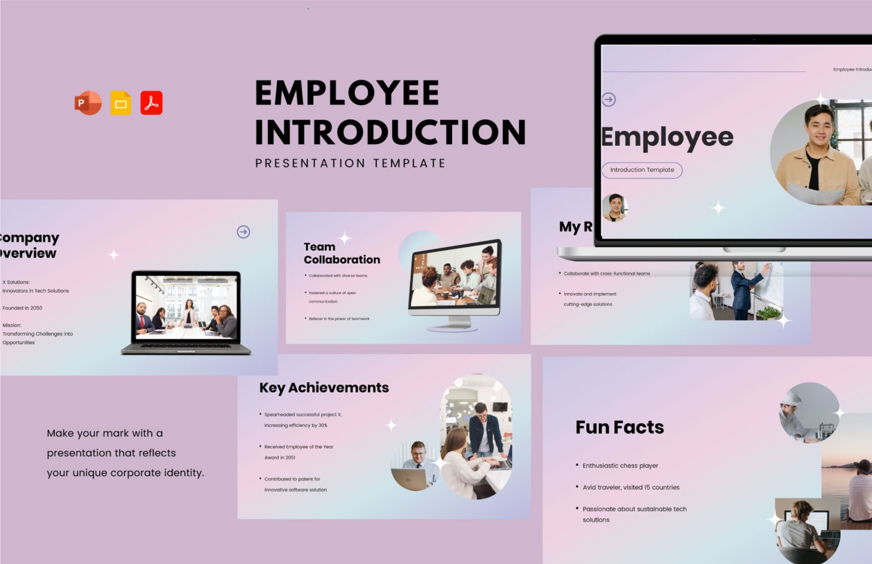 Employee Introduction Template in PDF, PowerPoint, Google Slides