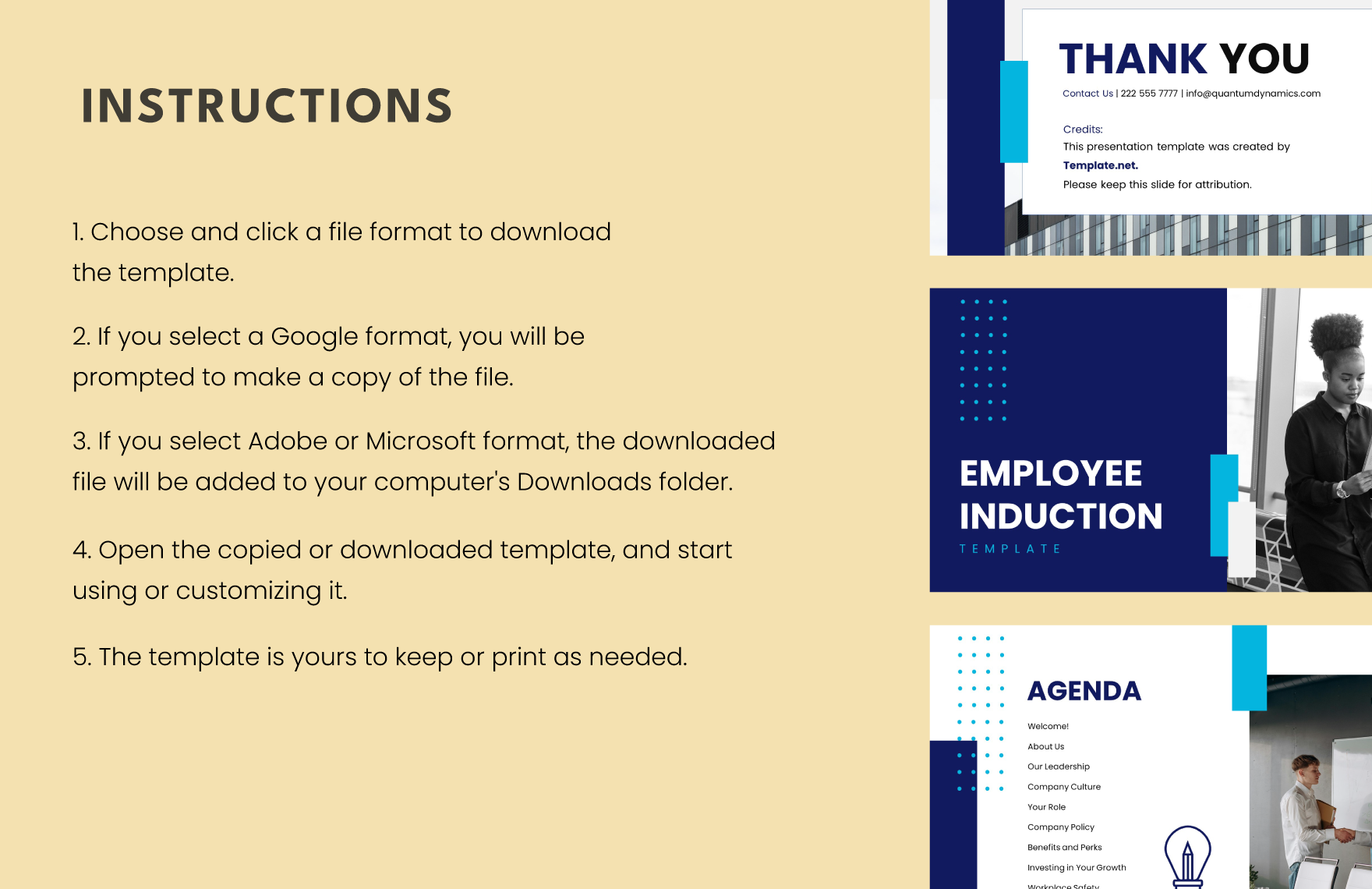 Employee Induction Template