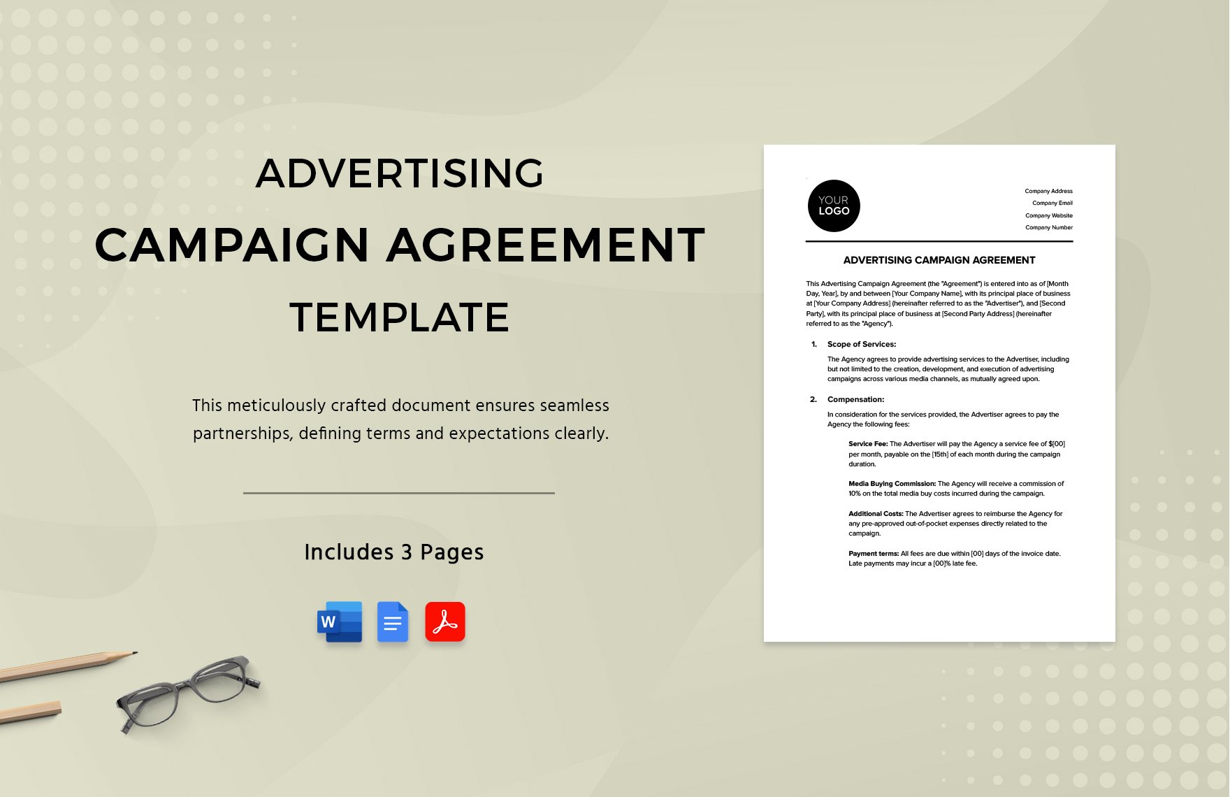 Advertising Campaign Agreement Template in Word, Google Docs, PDF