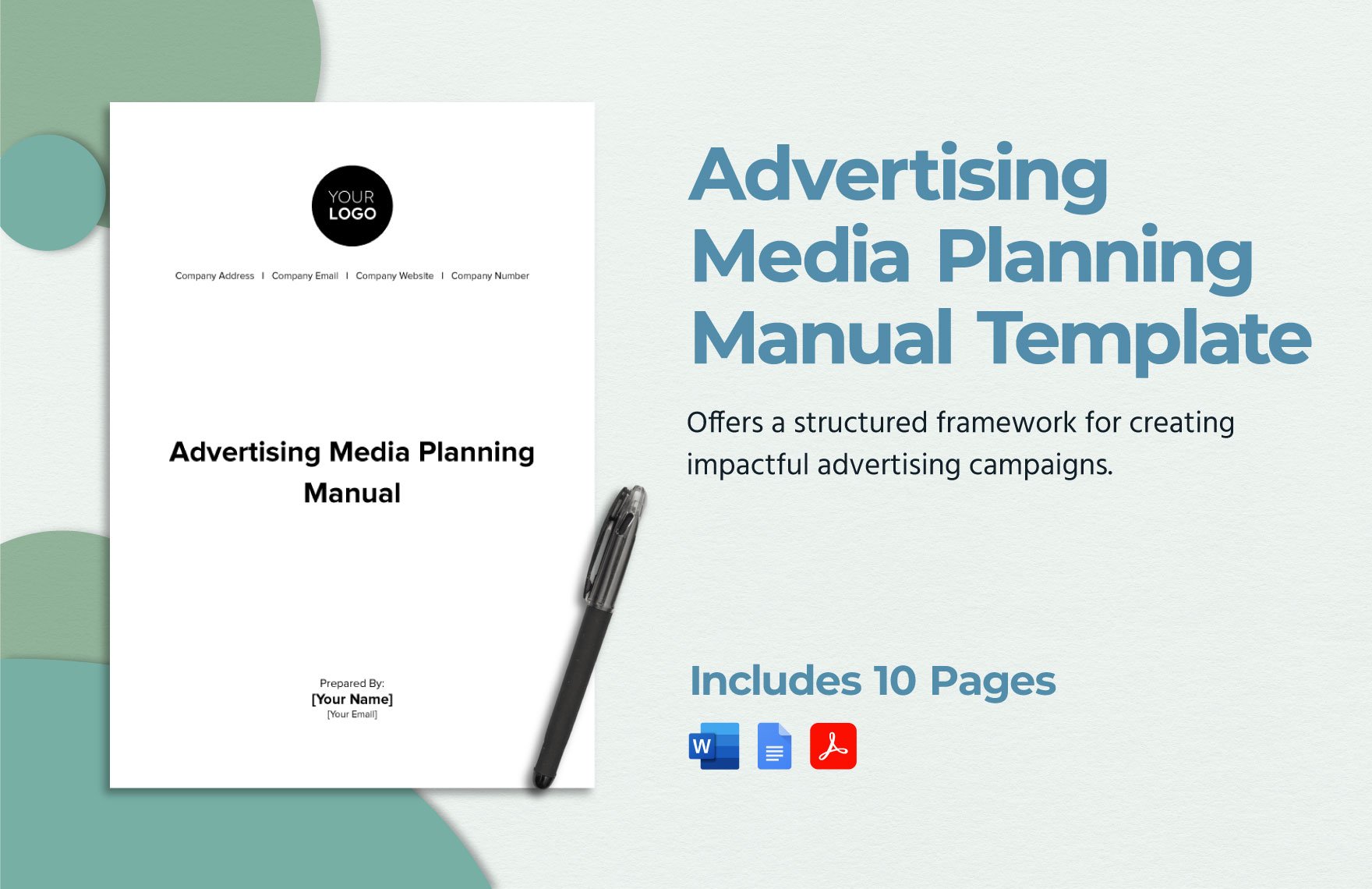 Advertising Media Planning Manual Template in Word, Google Docs, PDF