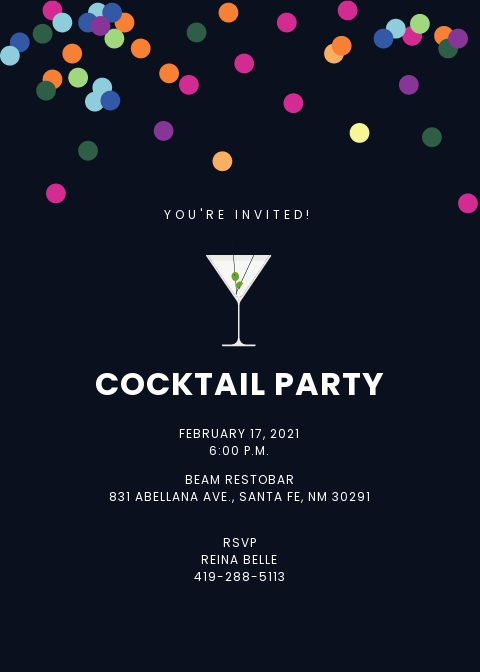 Free Cocktail Party Invitation Templates, 13+ Download in Word, PSD