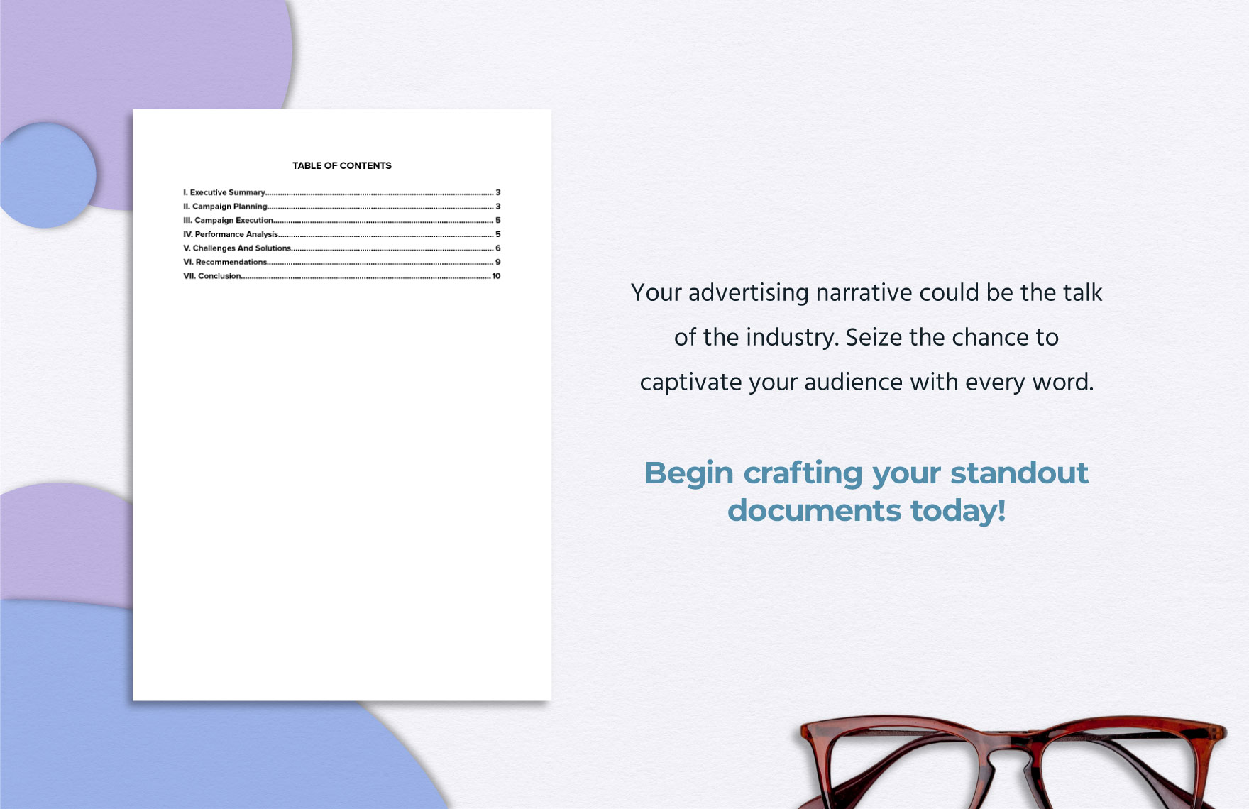 Advertising Campaign Management Report Template