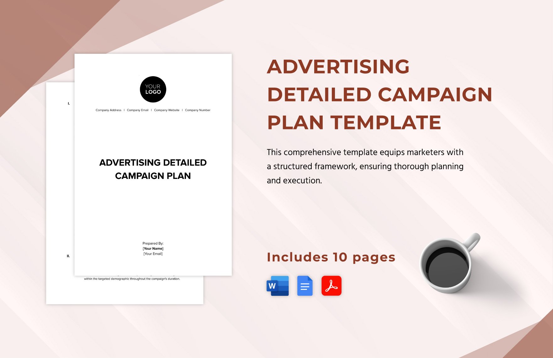 Advertising Detailed Campaign Plan Template in Word, Google Docs, PDF