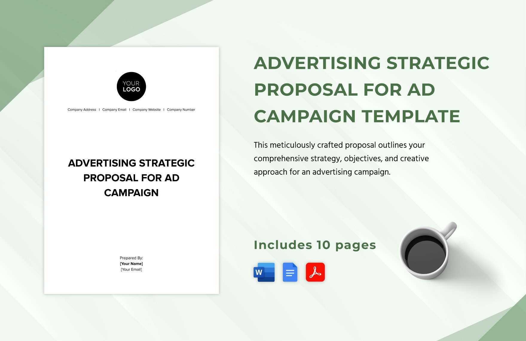 Advertising Strategic Proposal for Ad Campaign Template in Word, Google Docs, PDF