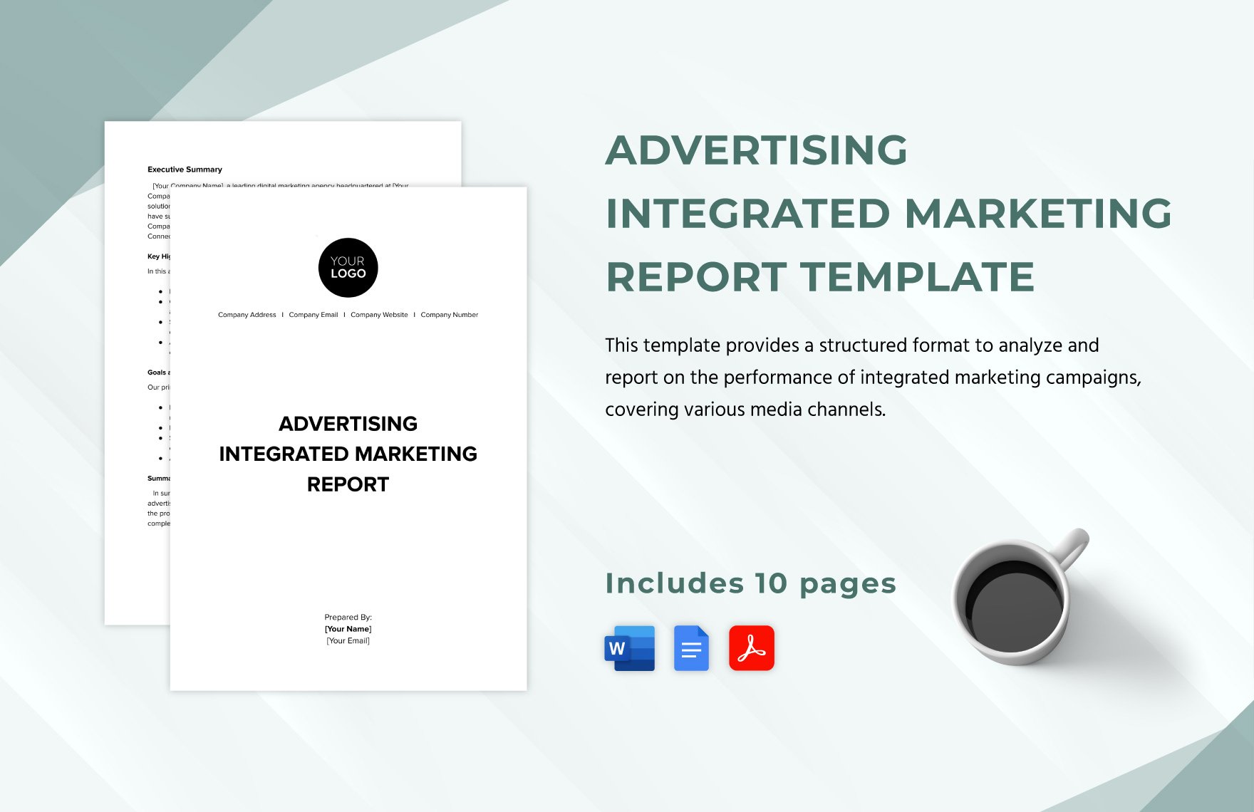 Advertising Integrated Marketing Report Template in Word, Google Docs, PDF