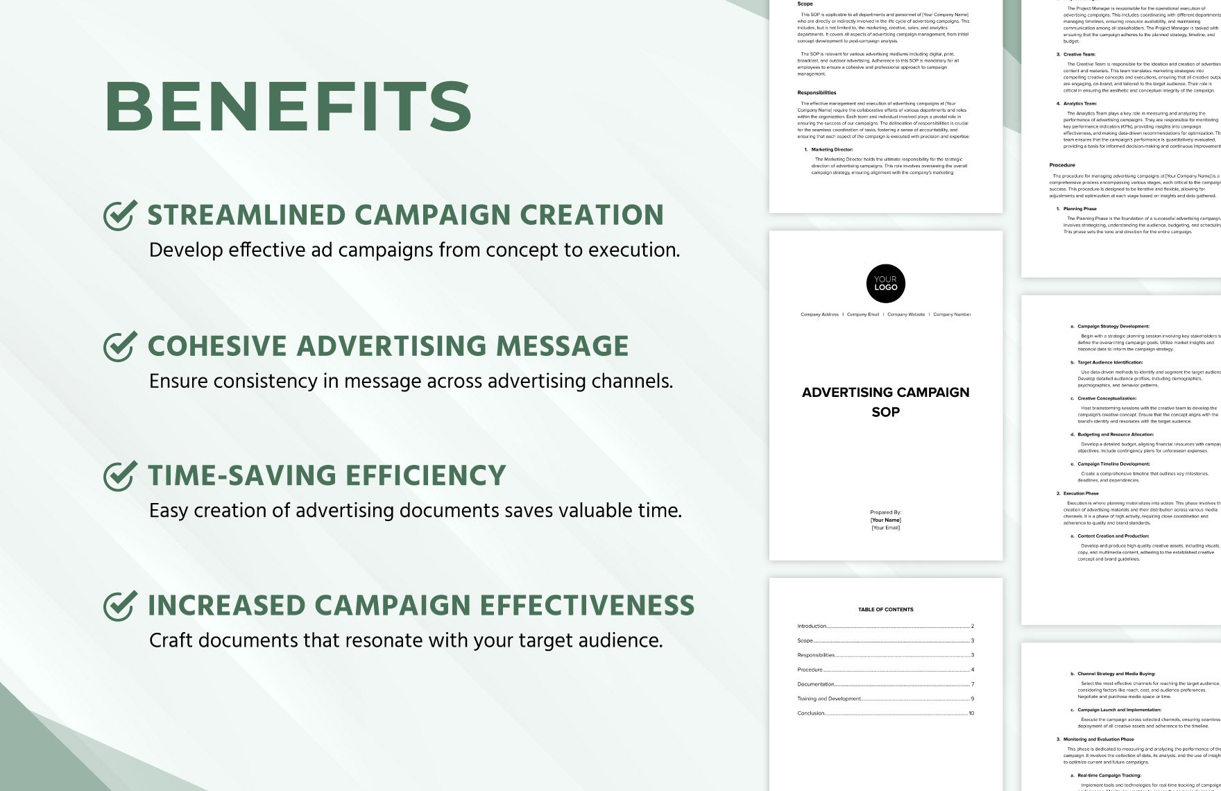 Advertising Campaign SOP Template