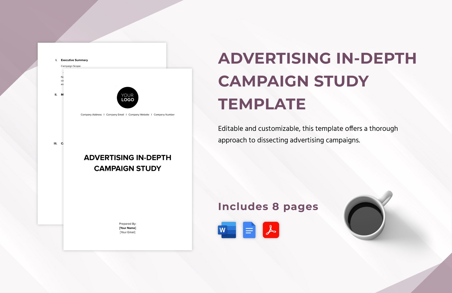 Advertising In-Depth Campaign Study Template in Word, Google Docs, PDF