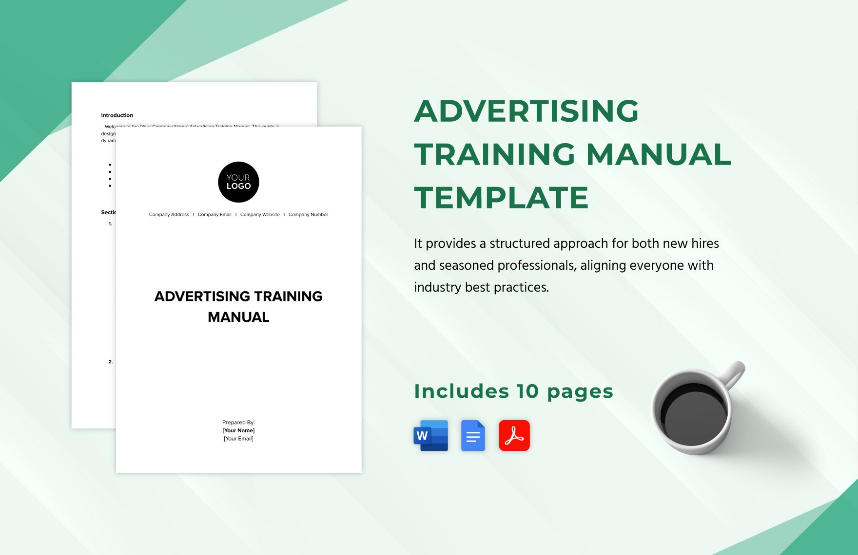 Advertising Training Manual Template in Word, Google Docs, PDF
