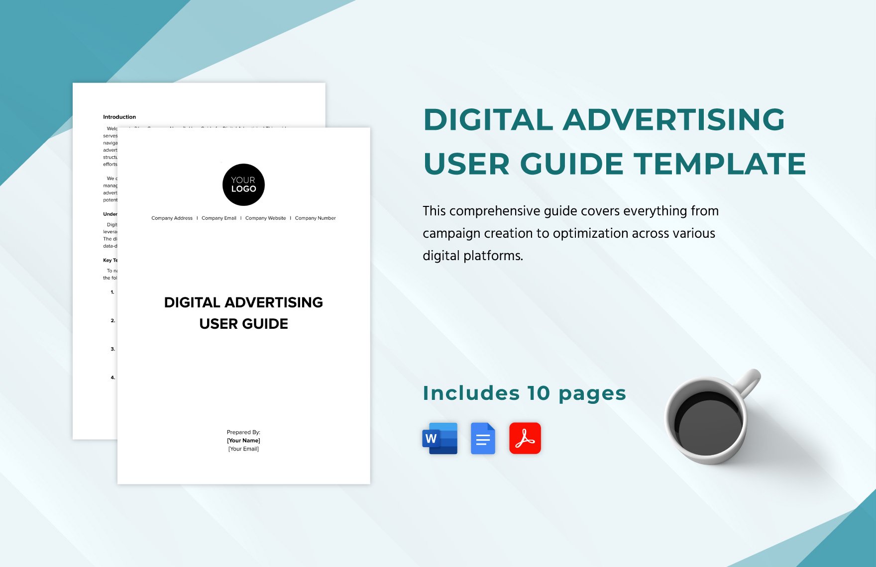 Digital Advertising User Guide Template in Word, Google Docs, PDF