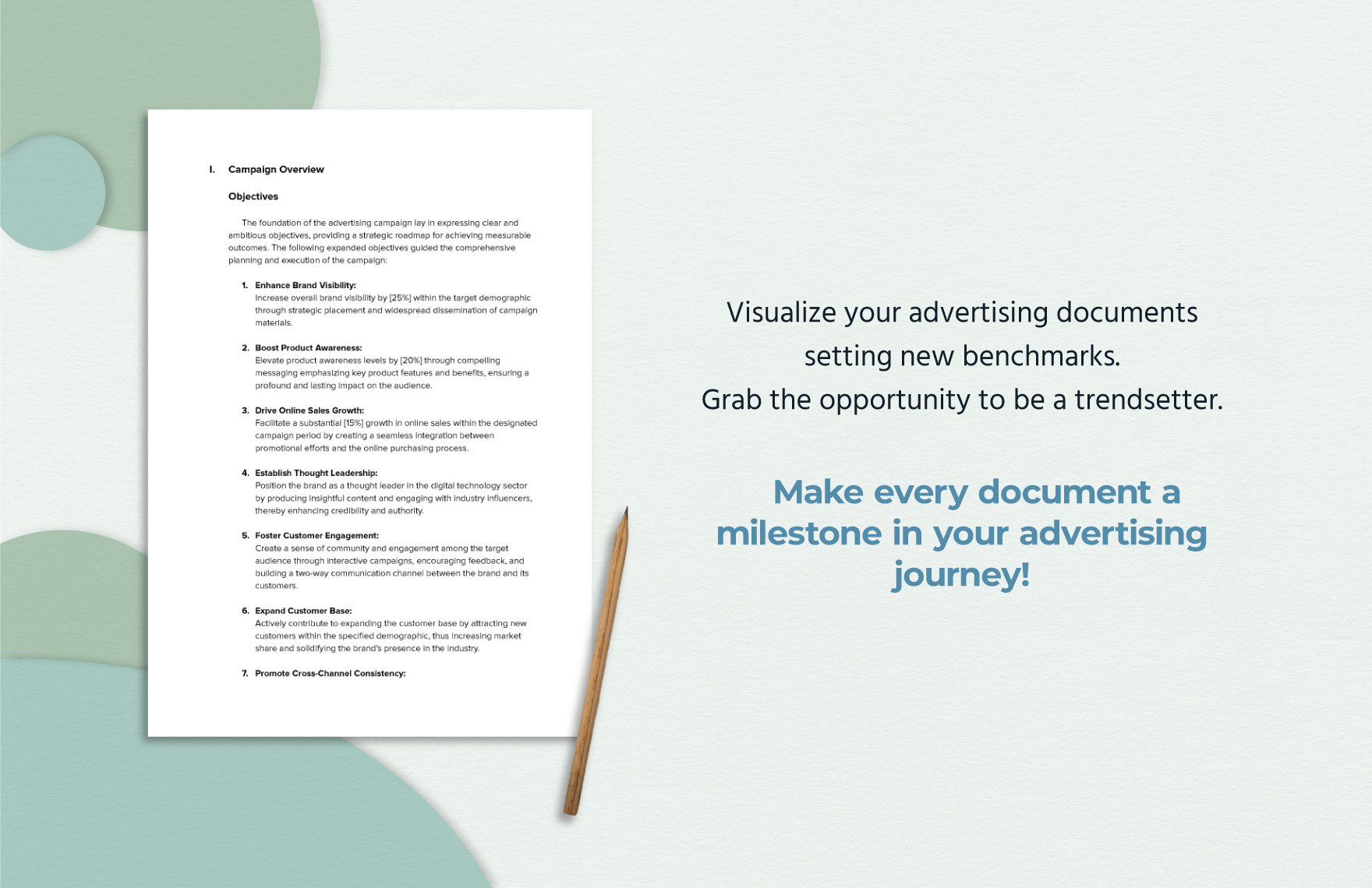 Advertising Campaign Journal Template
