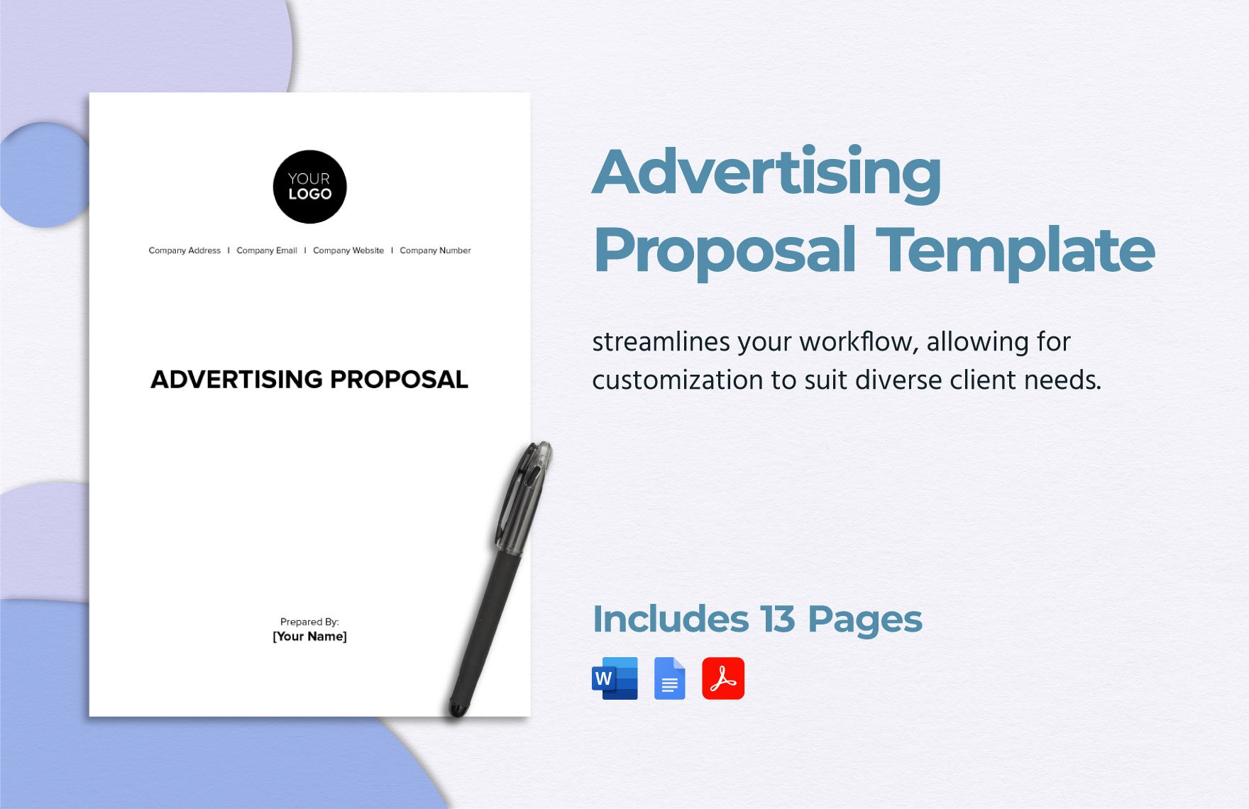 Advertising Proposal Template in Word, Google Docs, PDF