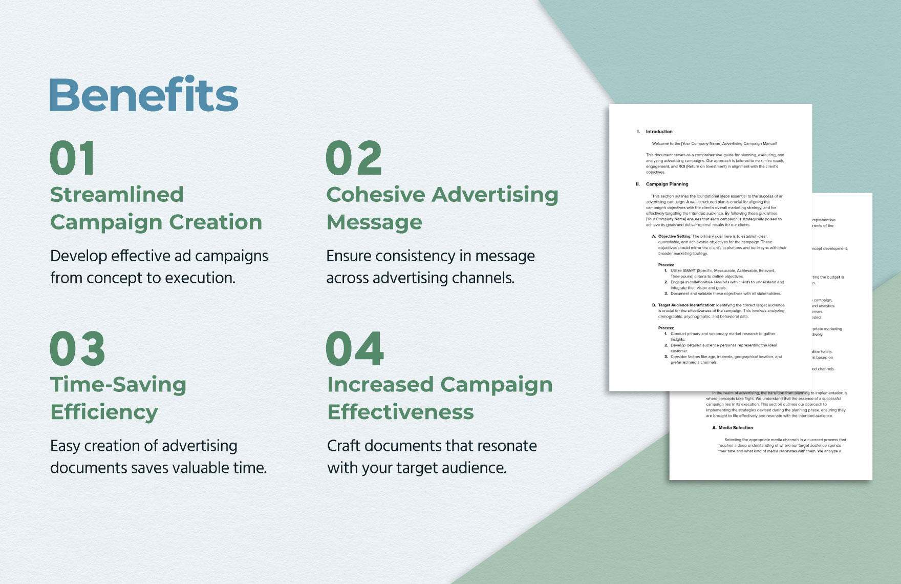 Advertising Campaign Manual Template