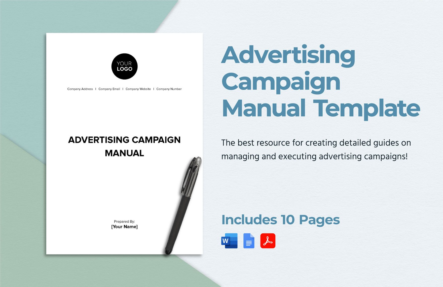 Advertising Campaign Manual Template in Word, Google Docs, PDF