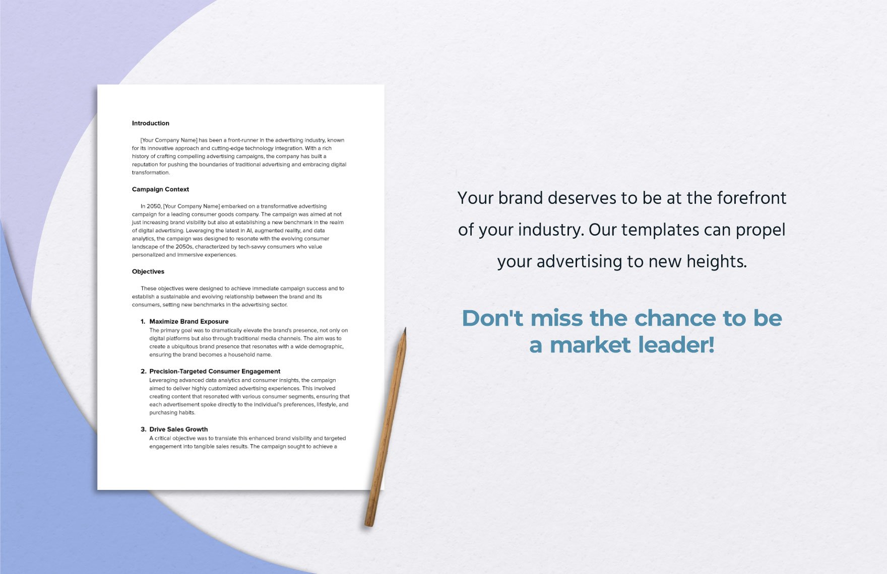 Advertising Case Study Template
