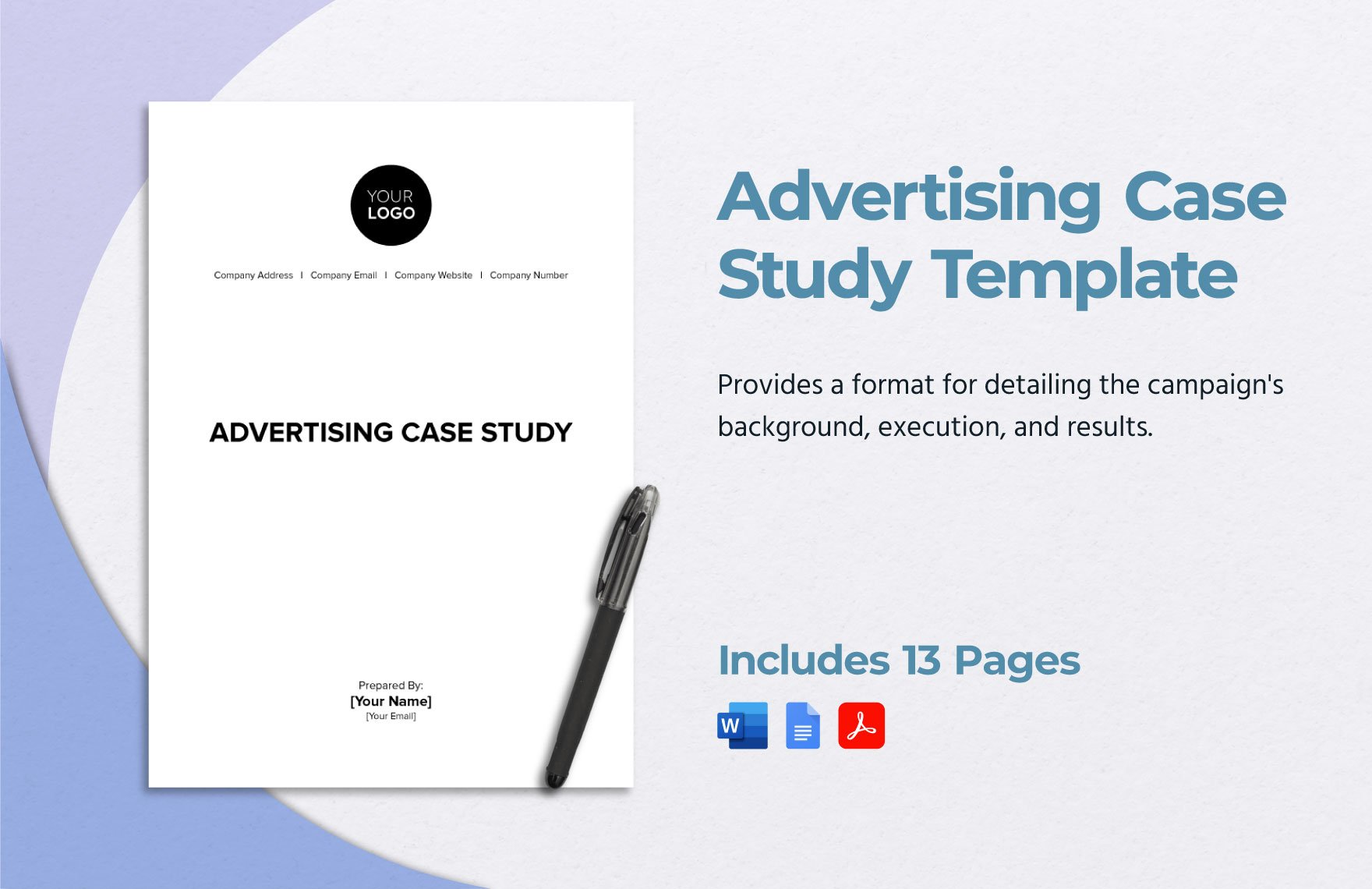 Advertising Case Study Template in Word, Google Docs, PDF