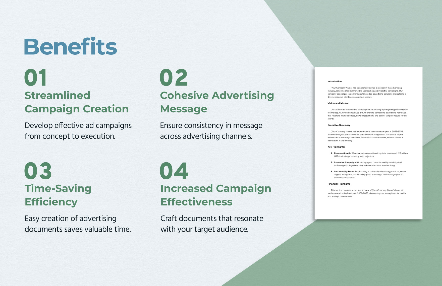 Annual Advertising Report Template