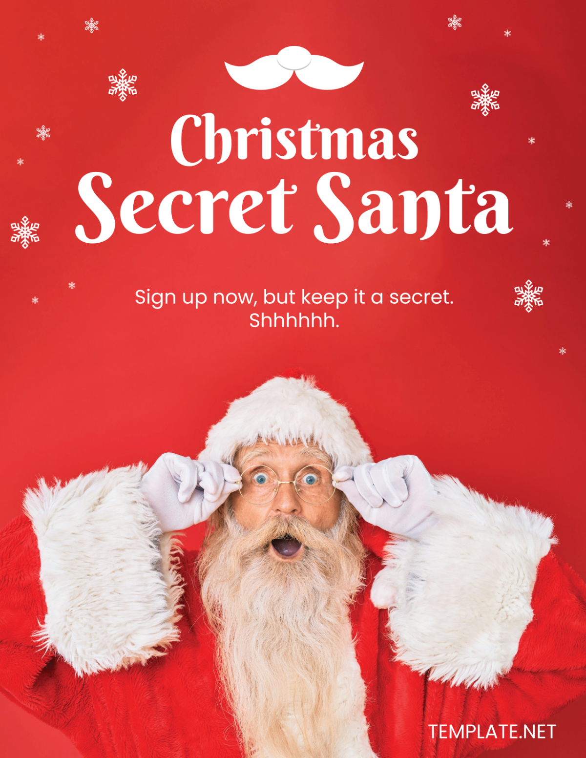 Free Christmas Secret Santa Flyer Template