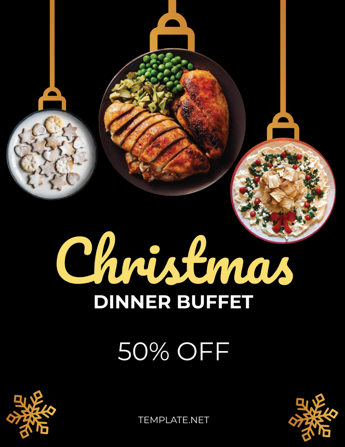 Free Christmas Restaurant Flyer Template