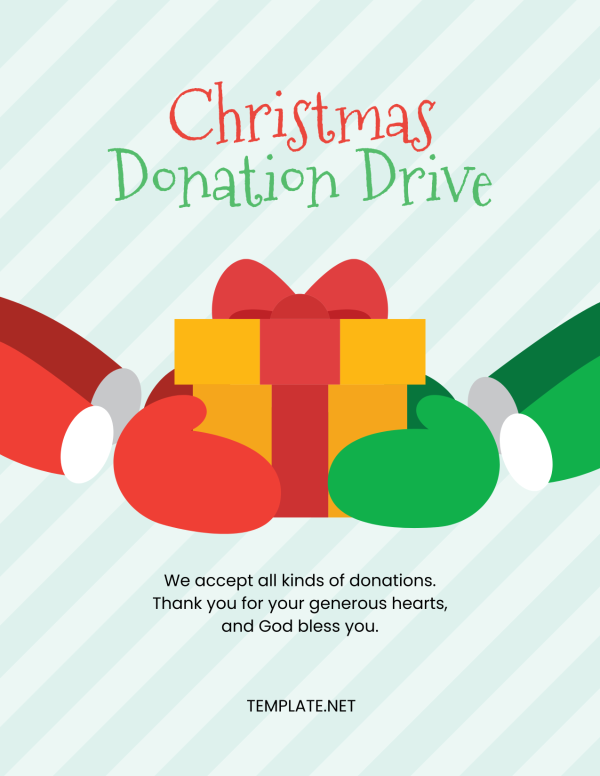 Free Christmas Donation Flyer Template