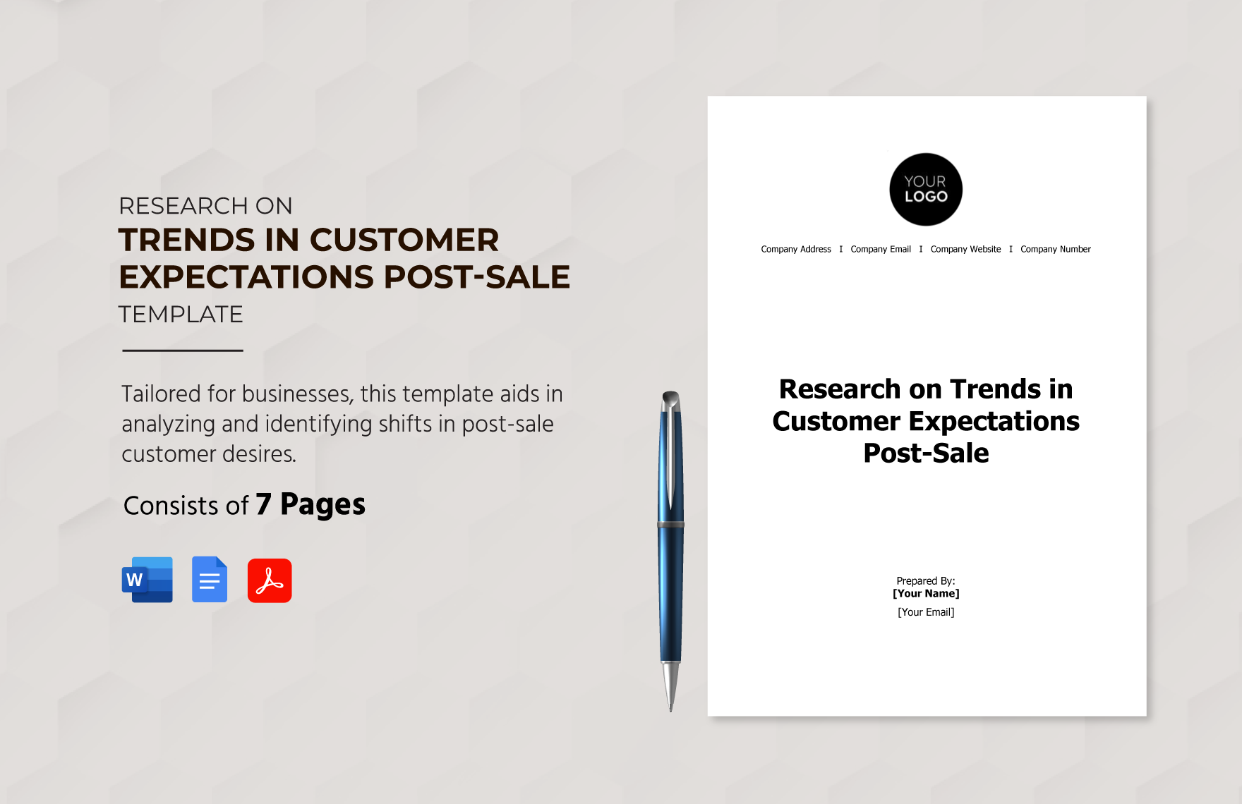 Research on Trends in Customer Expectations Post-Sale Template