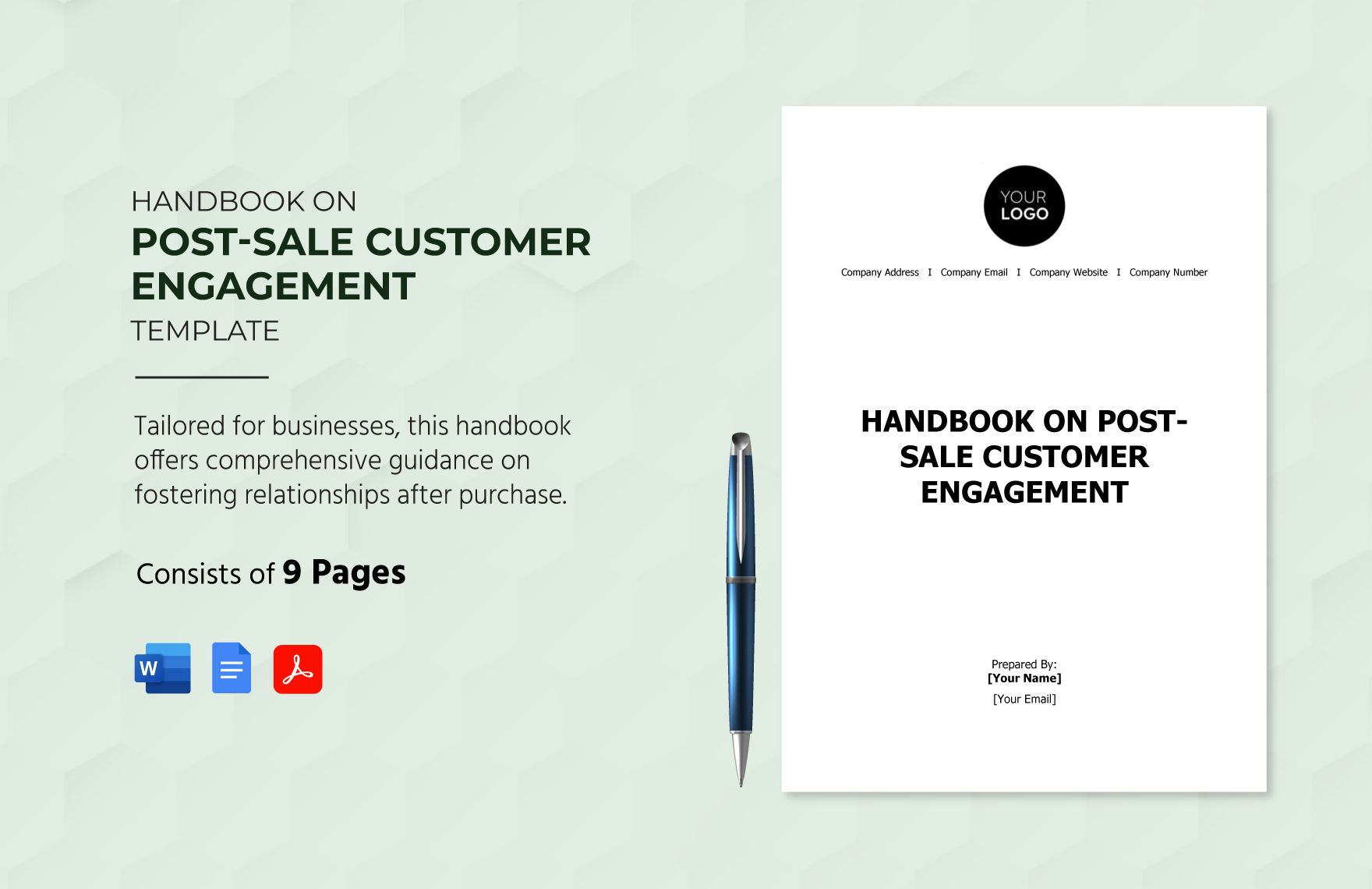 Handbook on Post-Sale Customer Engagement Template