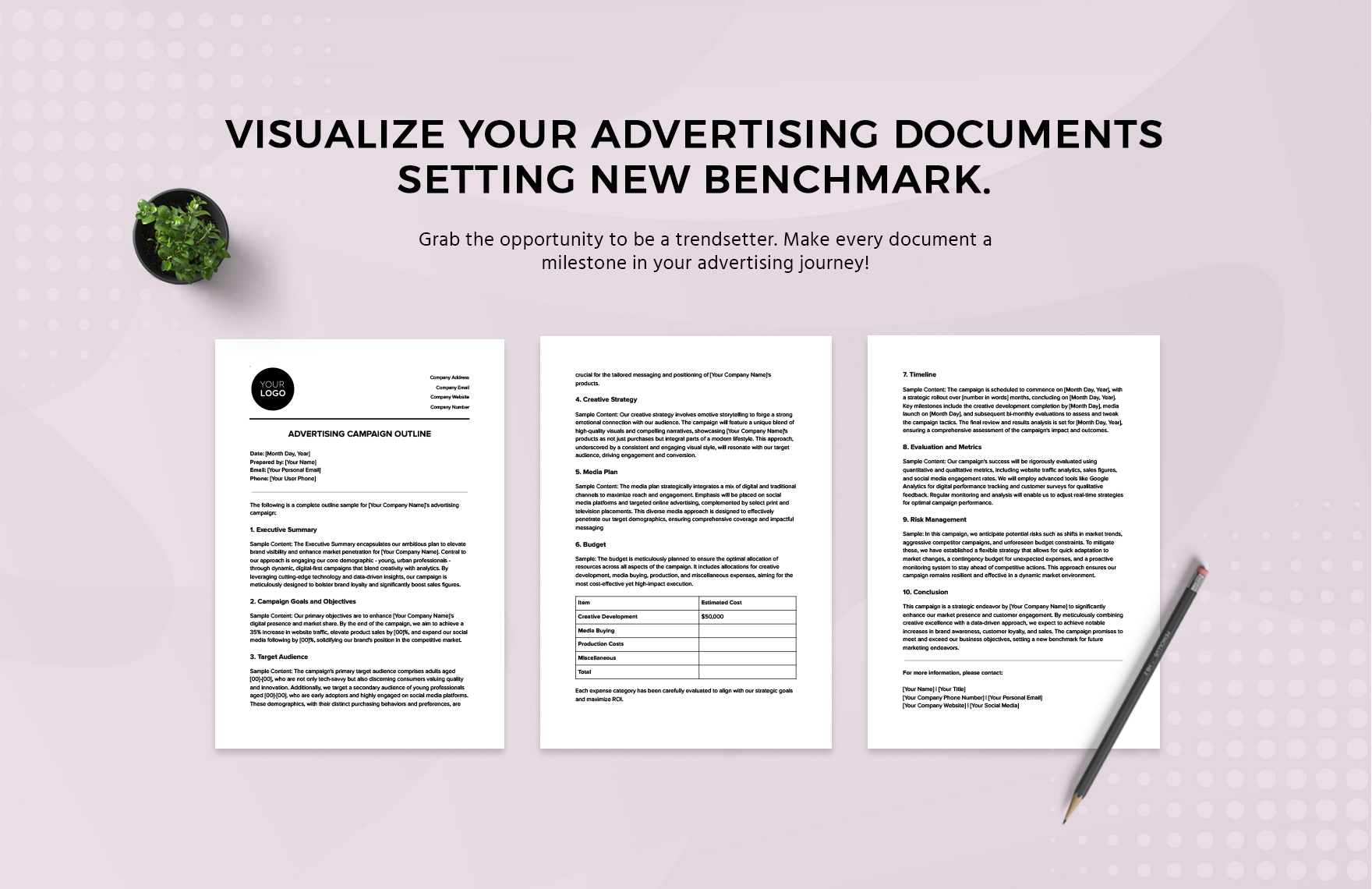 Advertising Campaign Outline Template