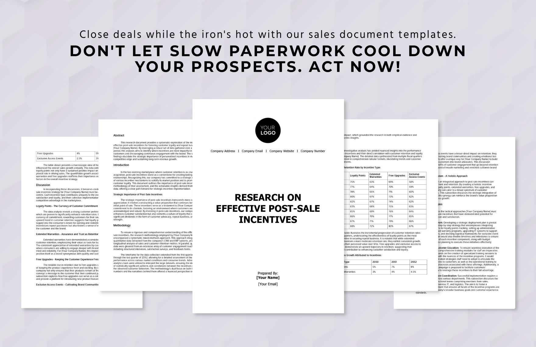 Research on Effective Post-Sale Incentives Template