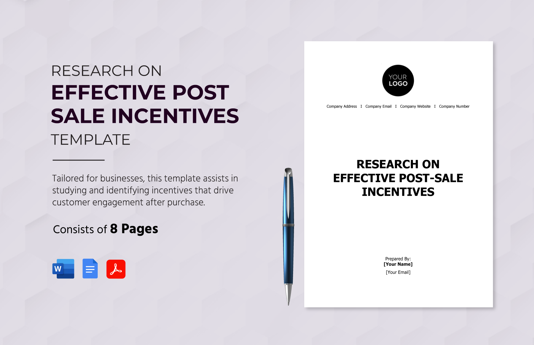Research on Effective Post-Sale Incentives Template