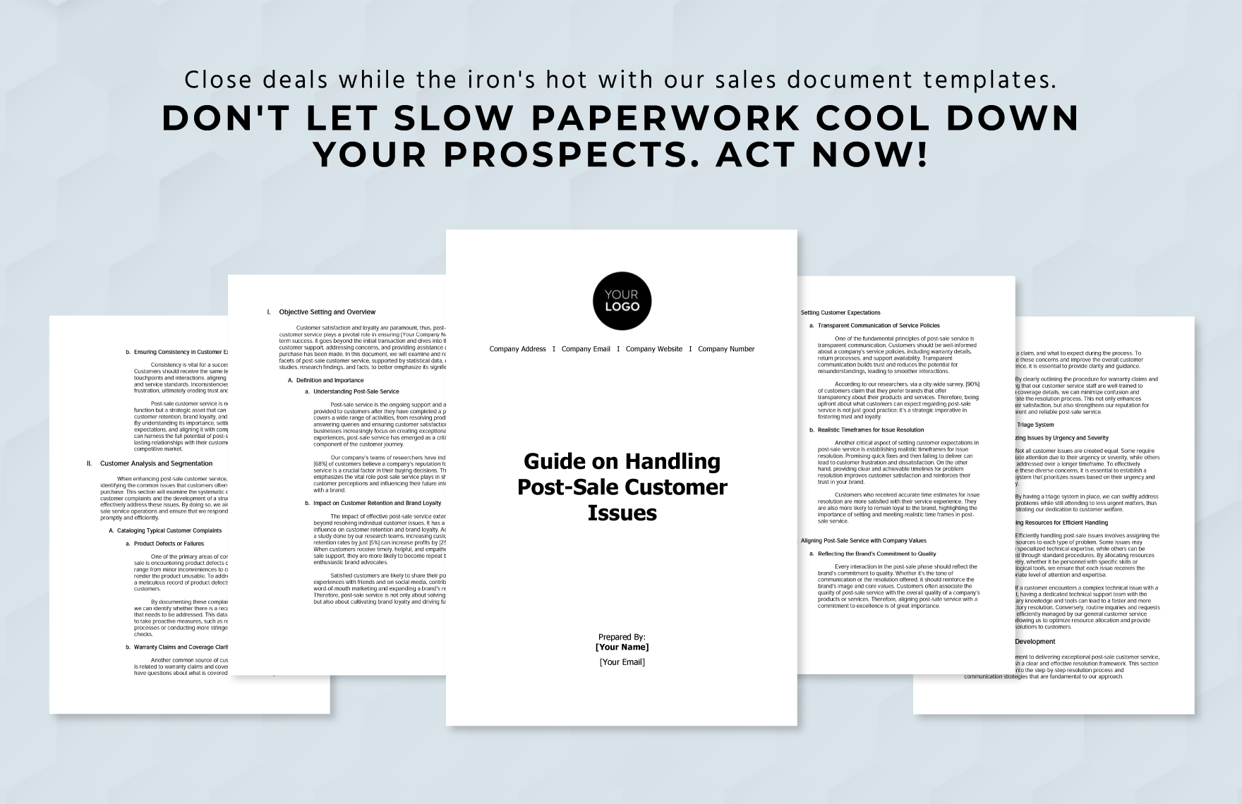 Guide on Handling Post-Sale Customer Issues Template