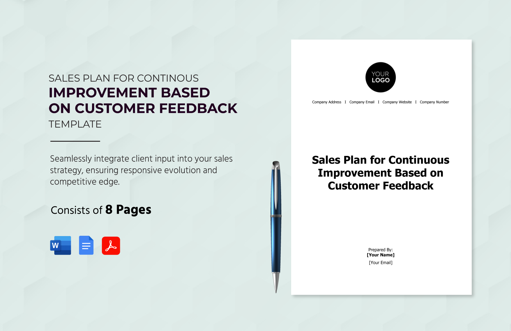 Sales Plan for Continuous Improvement Based on Customer Feedback Template