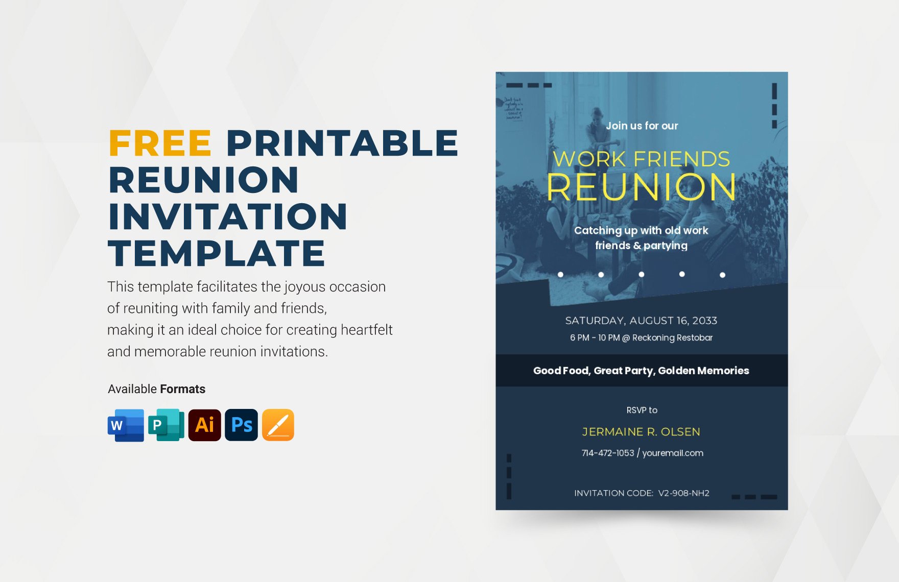 Printable Reunion Invitation Template