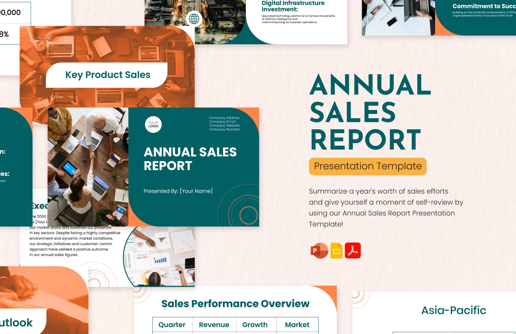 Annual Sales Report Presentation Template