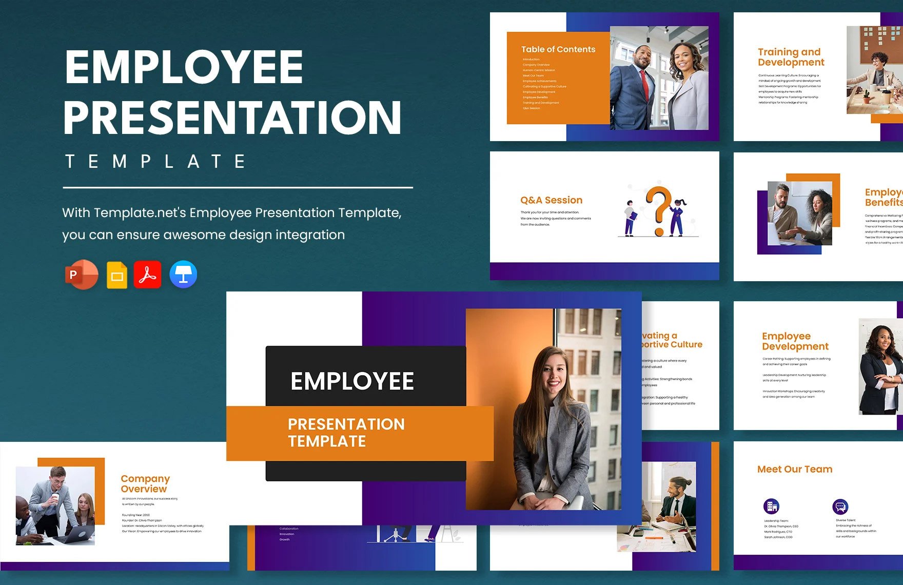 Free Employee Template in PDF, PowerPoint, Google Slides, Apple Keynote
