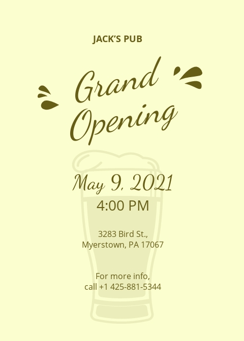 32 Grand Opening Invitation Templates Free Downloads Template Net