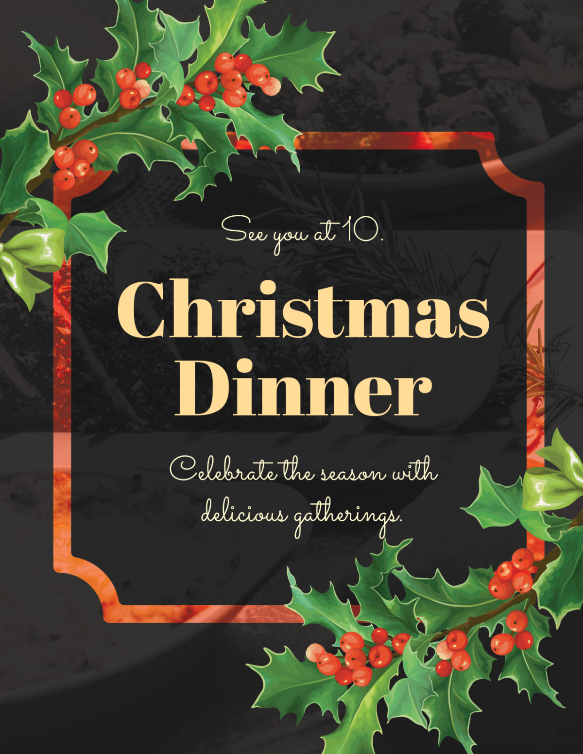 Free Christmas Dinner Flyer Template