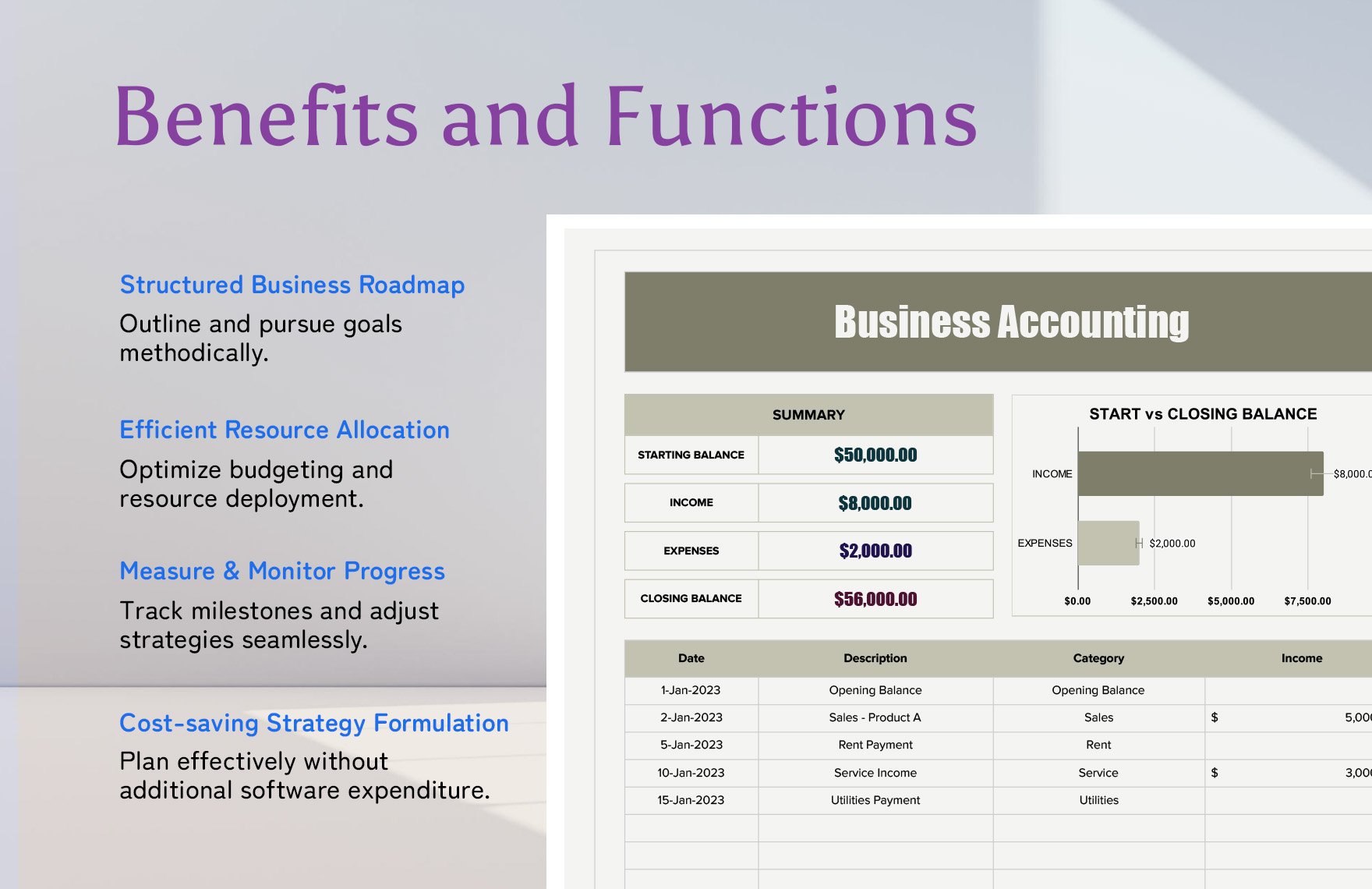 Business Accounting Template