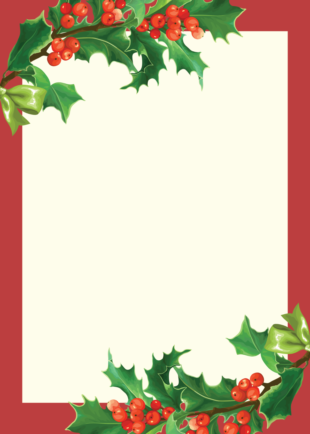Blank Christmas Card Template