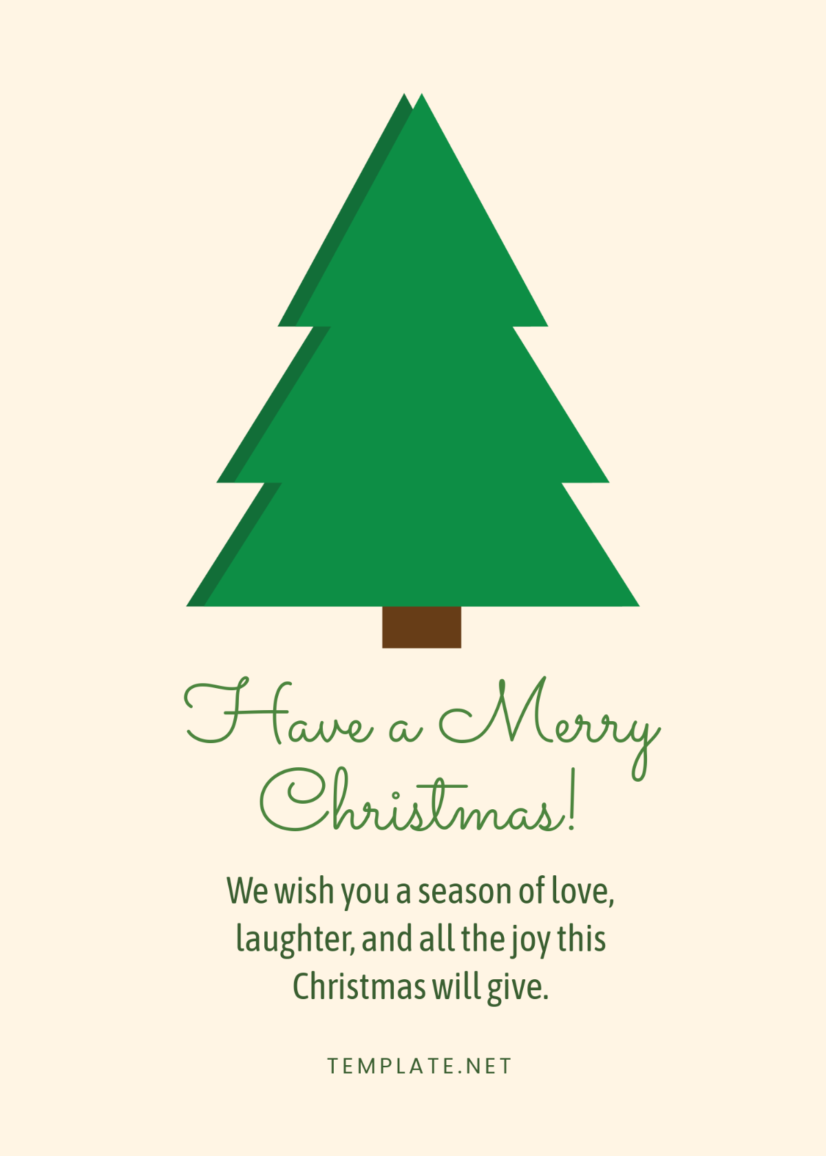 Simple Christmas Card Template - Edit Online & Download