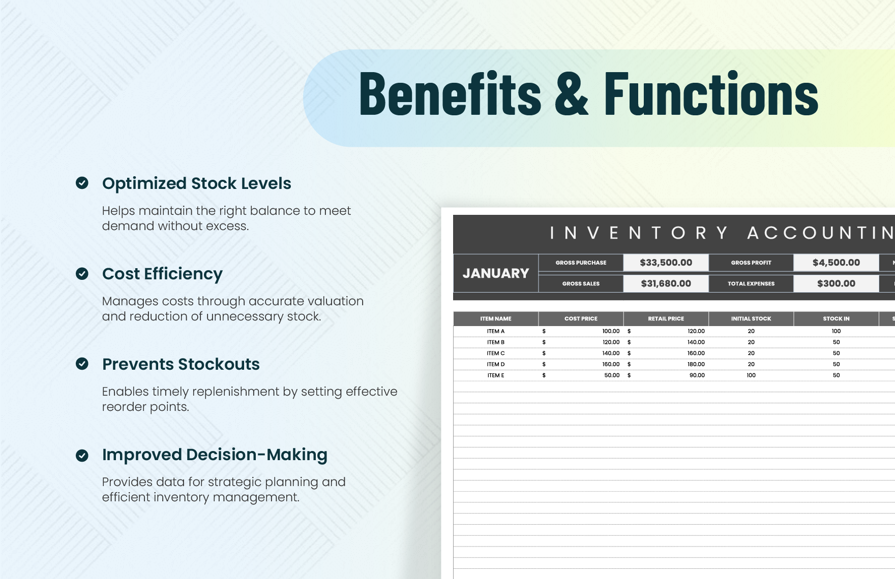 Inventory Accounting Template