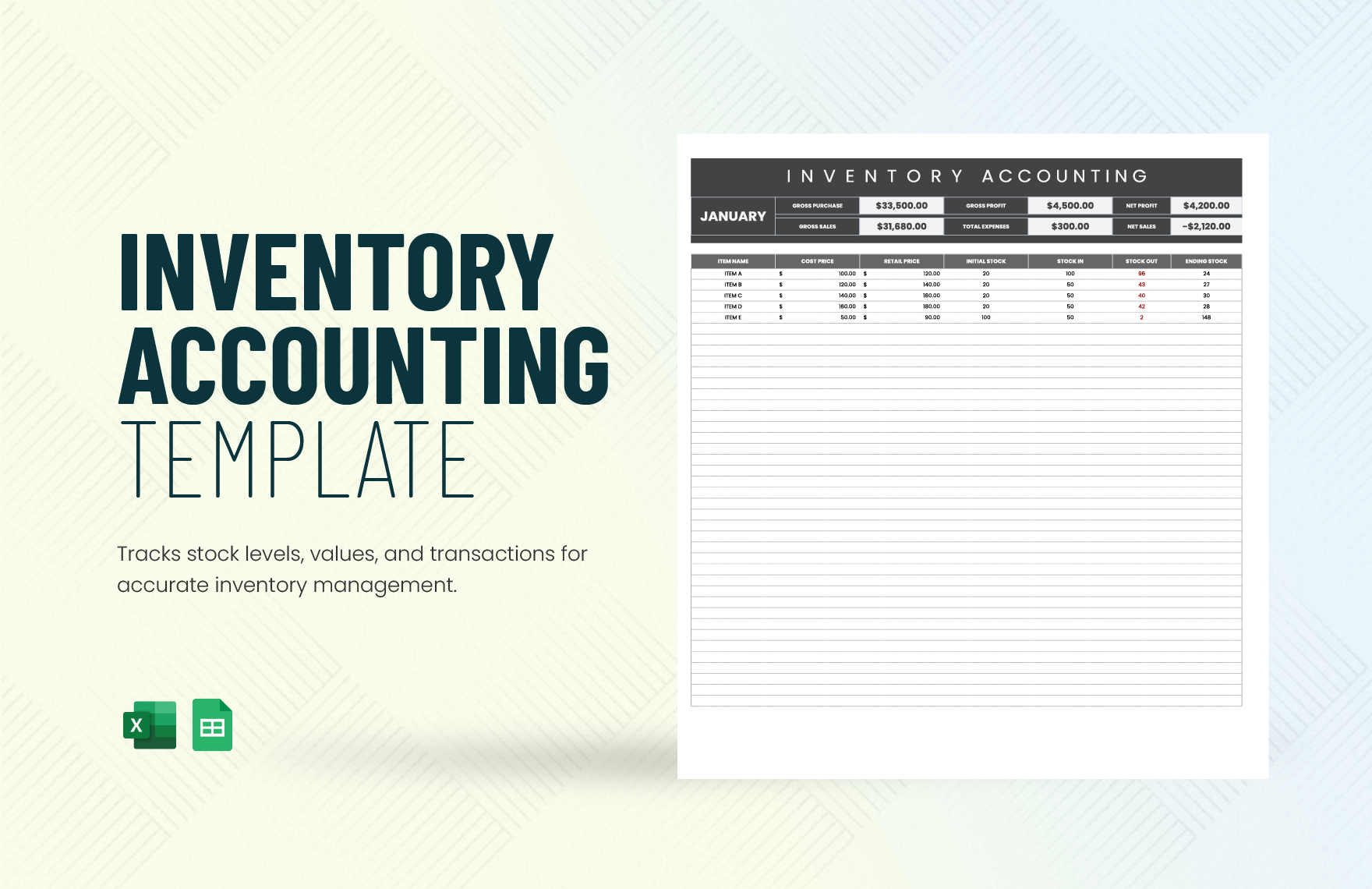 Inventory Accounting Template