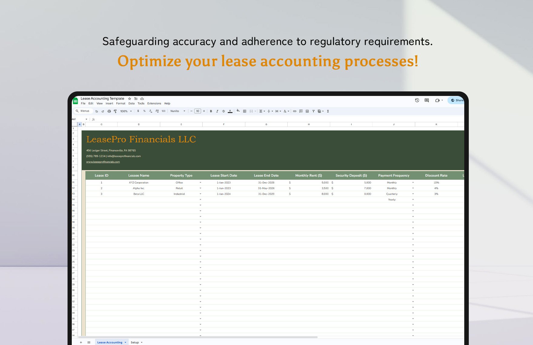 Lease Accounting Template
