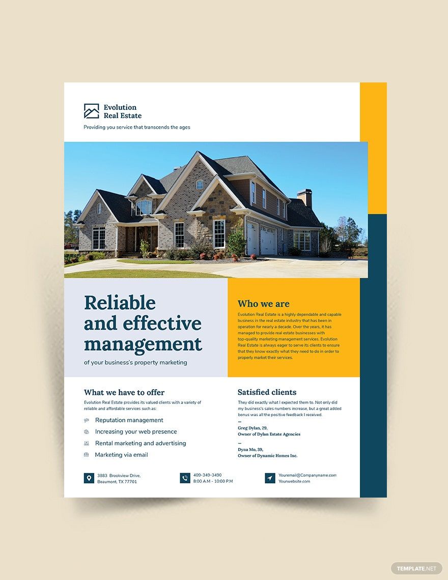 Property Management marketing Flyer Template