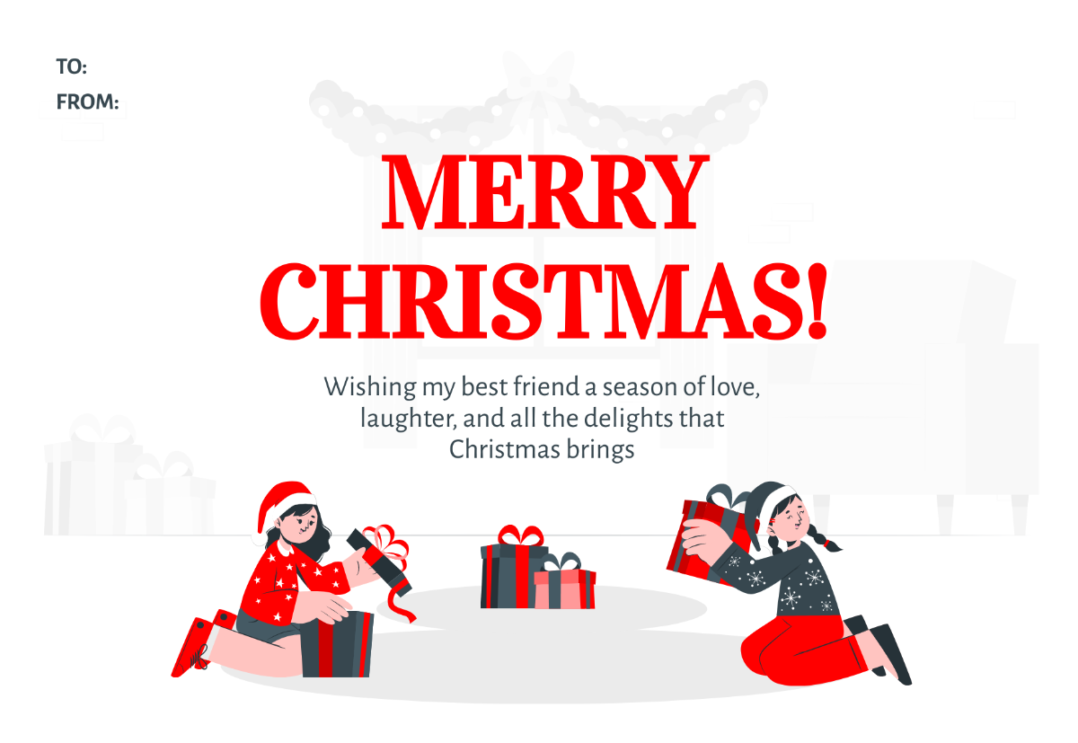 Christmas Card for Friend Template