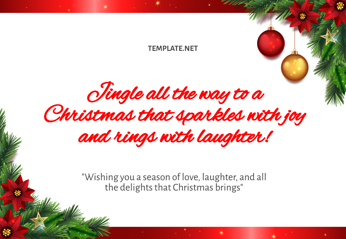 Happy Christmas Greeting Card Template