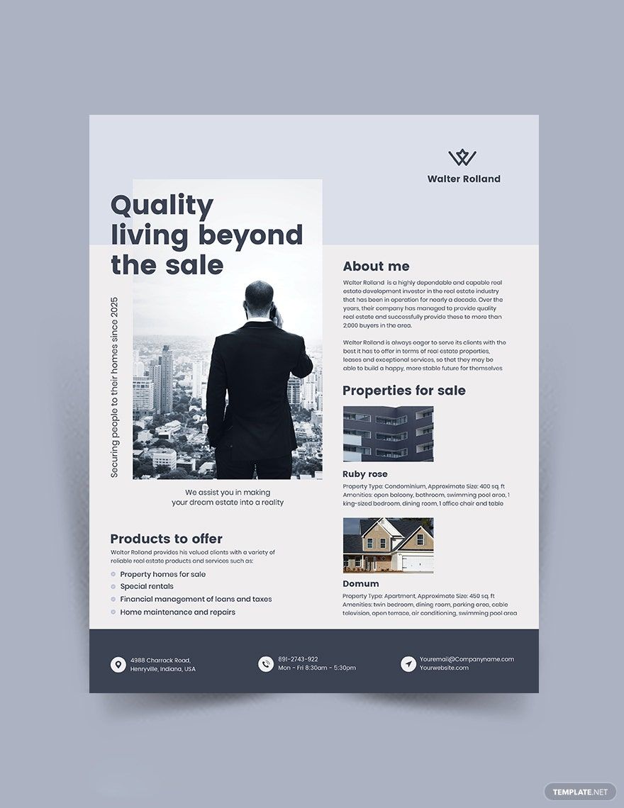 Free Real Estate Development Investor Flyer Template