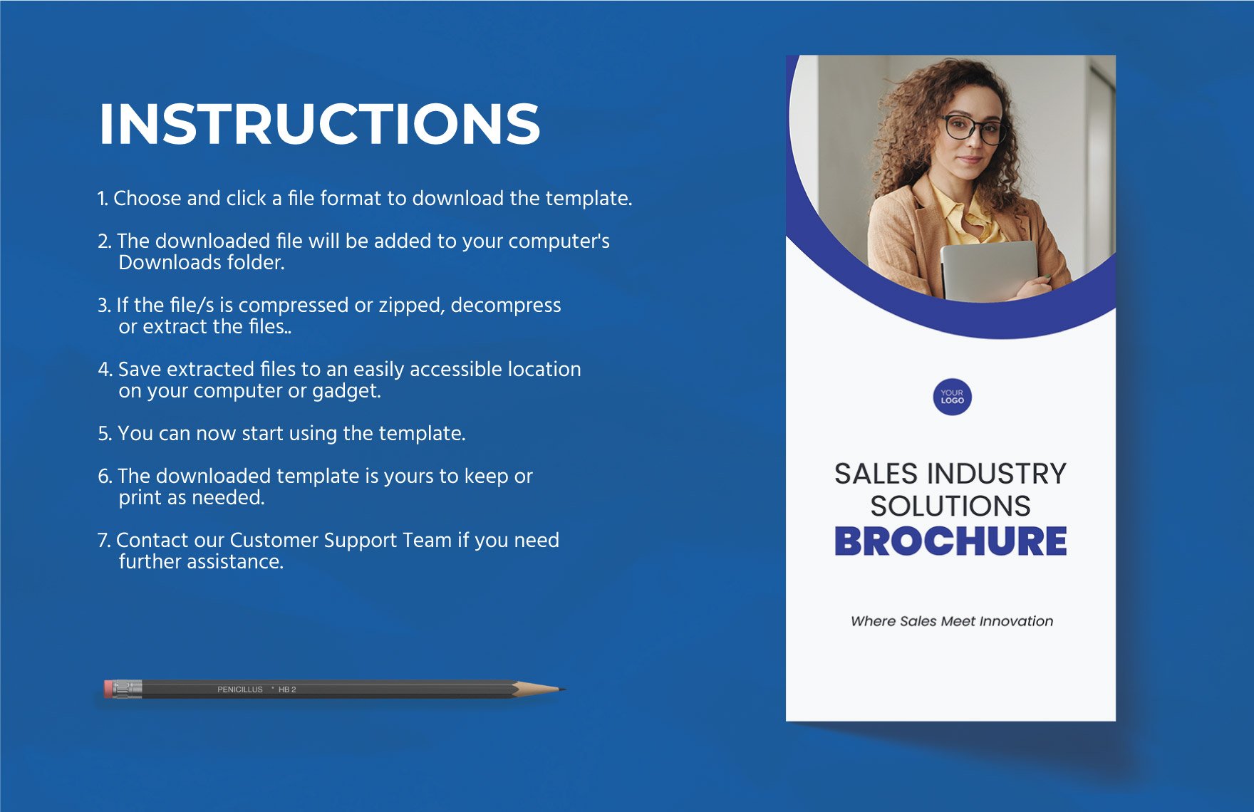 Sales Industry Solutions Brochure Template