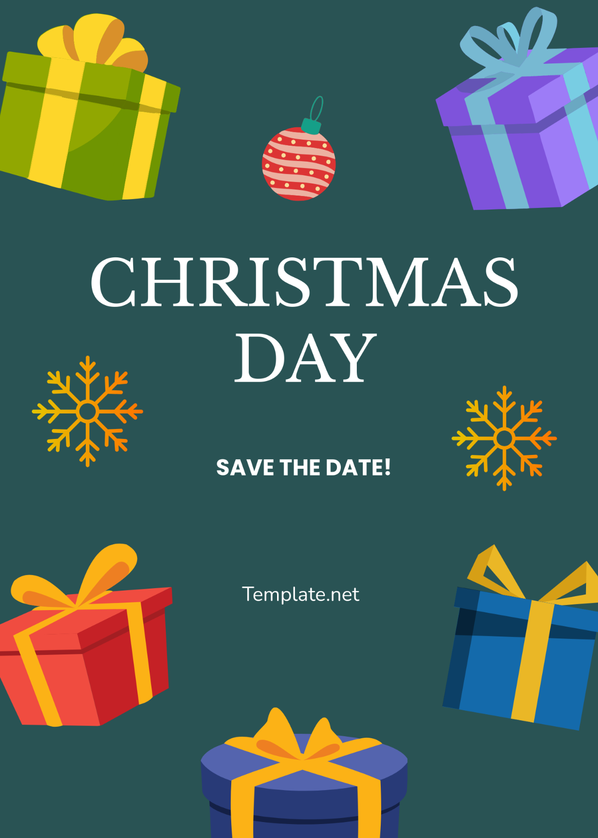 Save the Date Christmas Invitation