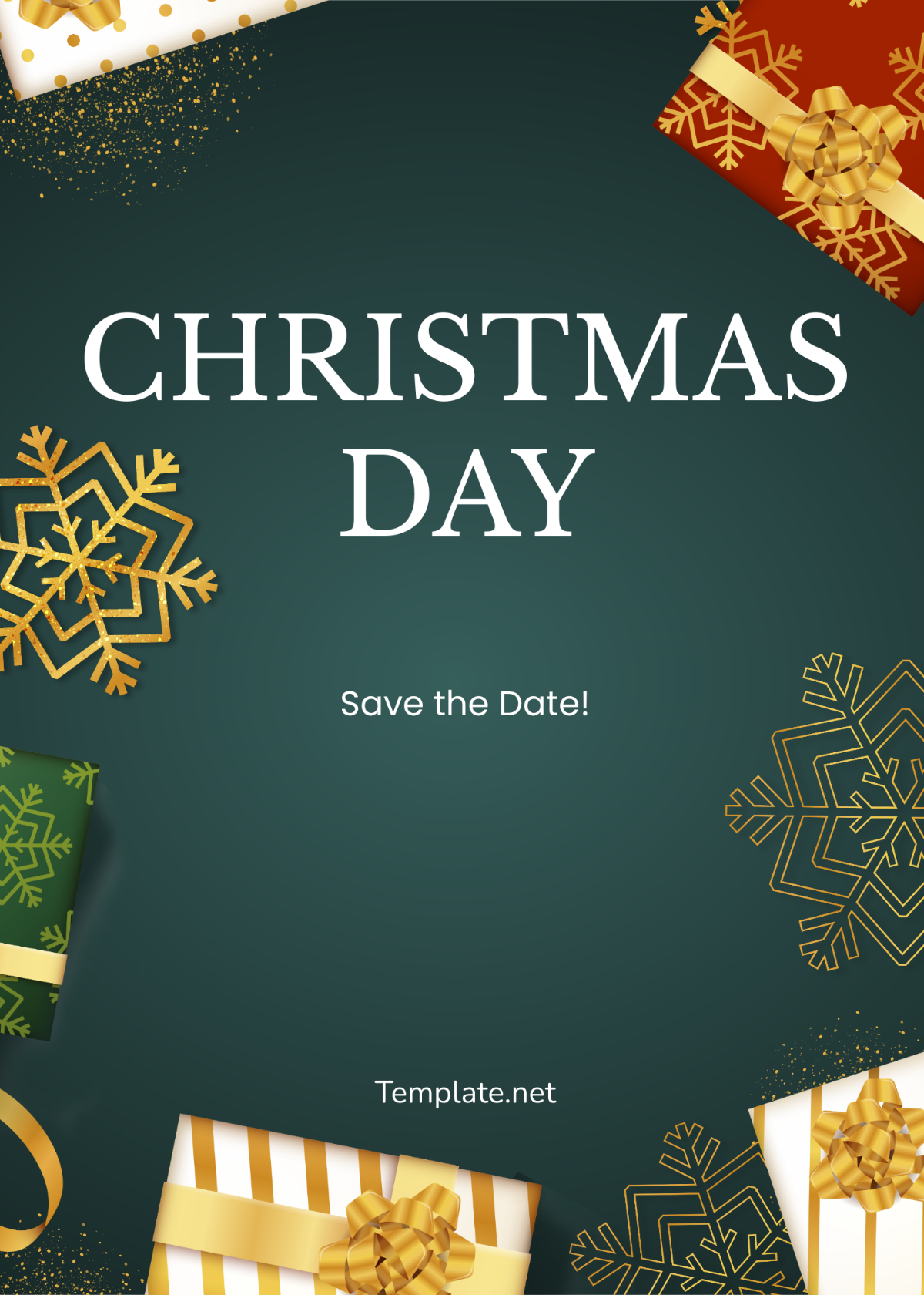 Free Save the Date Christmas Invitation Template