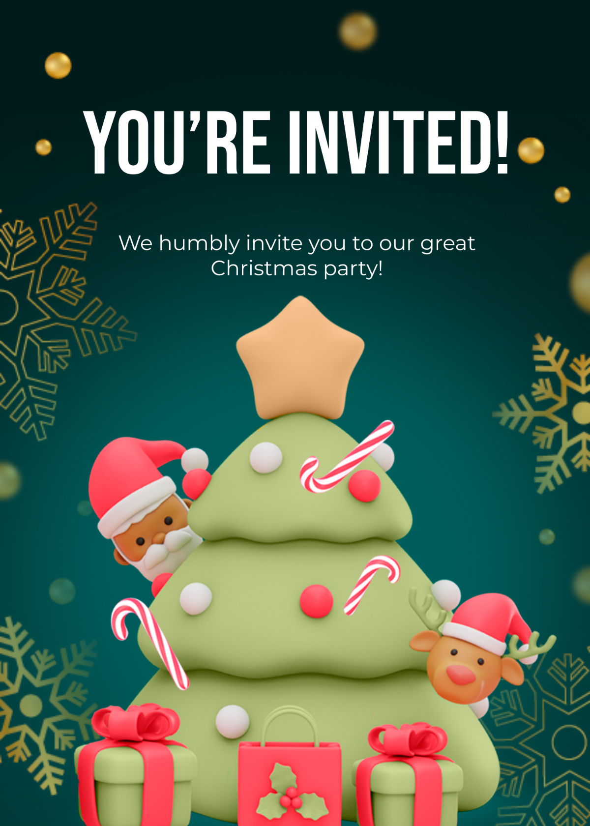 Free Printable Christmas Party Invitation Template Edit Online 