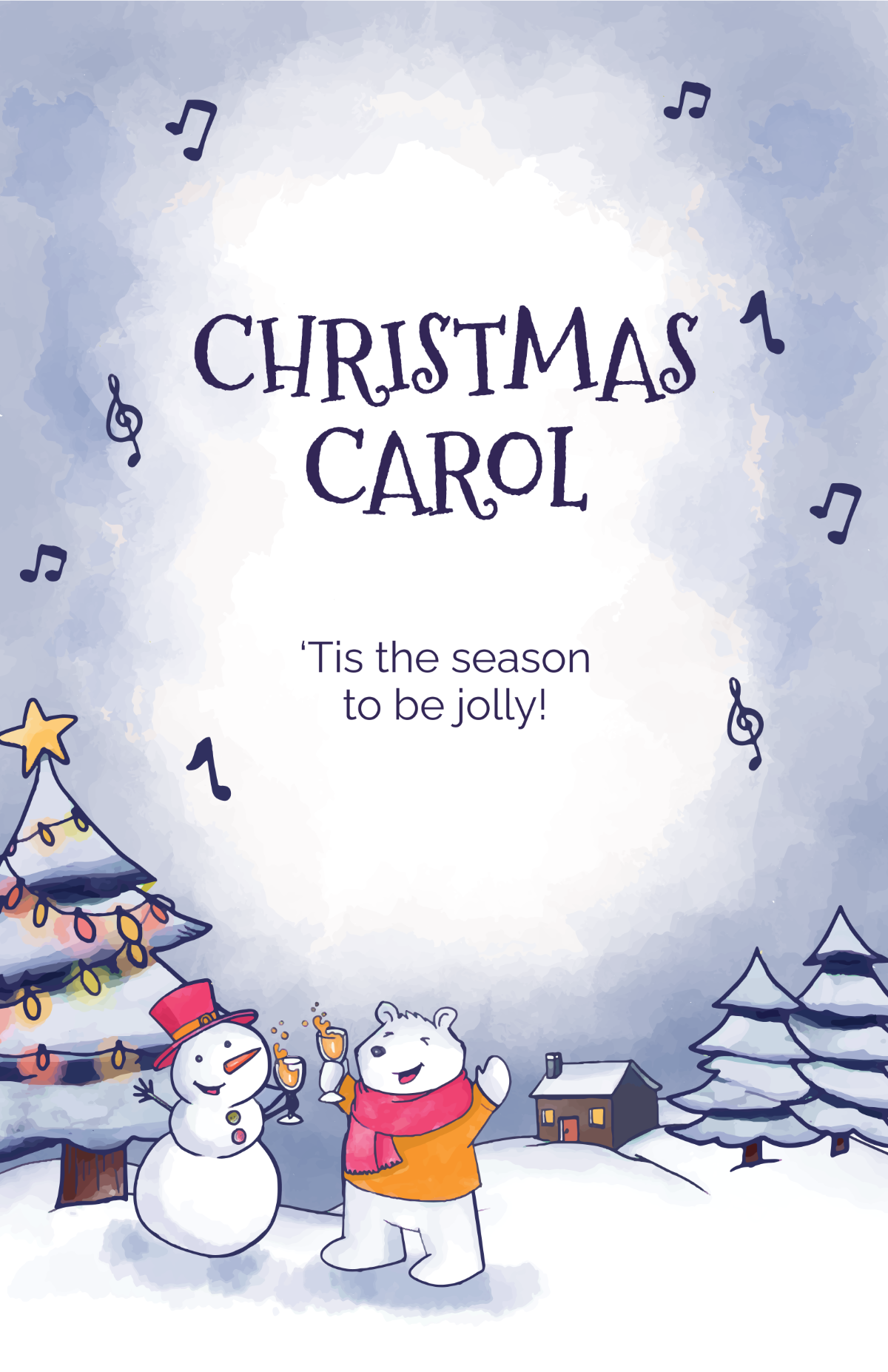 Christmas Carol Poster Template